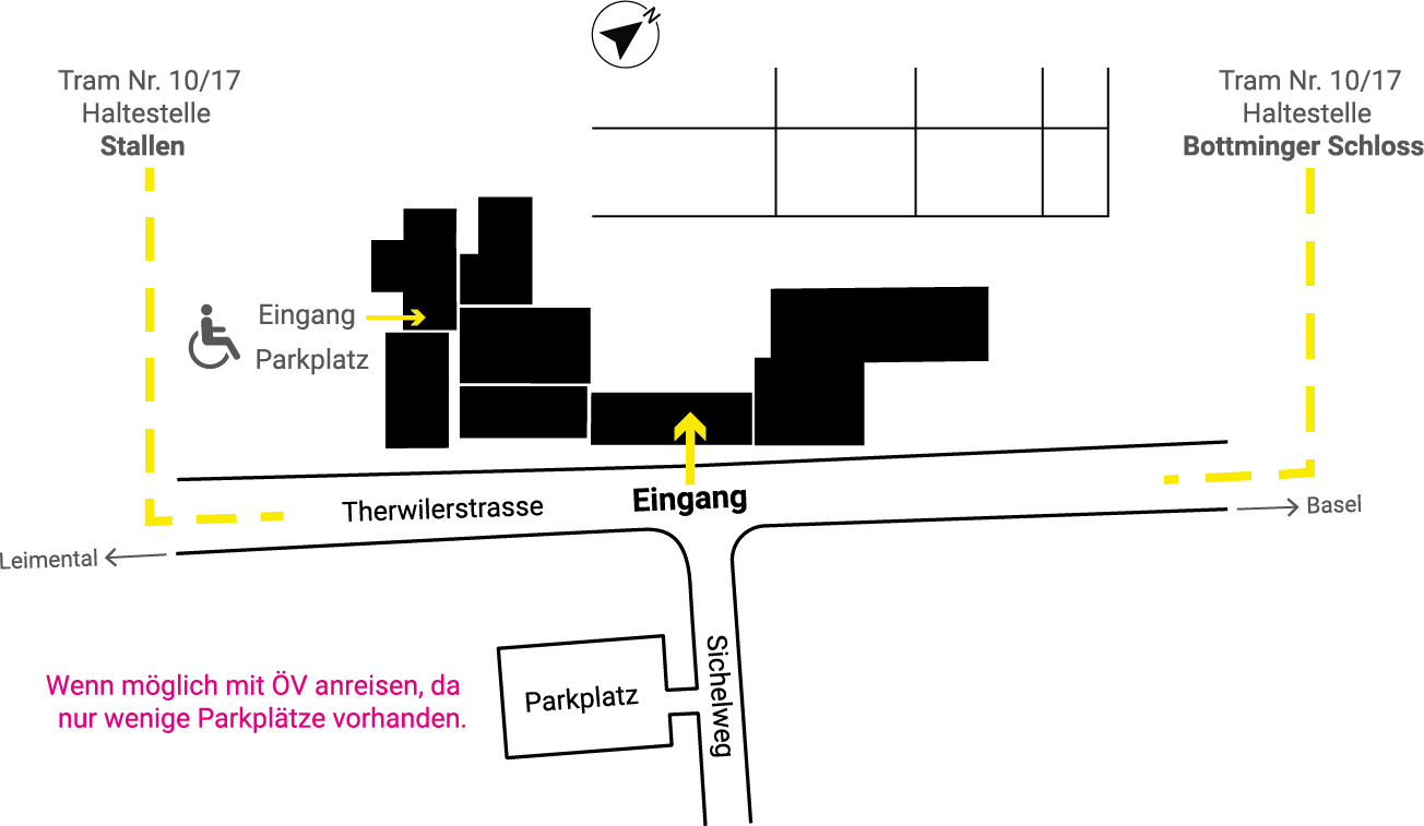 Kartenausschnitt / Lageplan Therwilerstrasse 56, 4103 Bottmingen